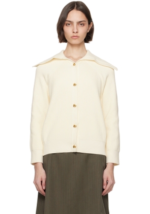 Bottega Veneta Off-White Cotton Rib Cardigan