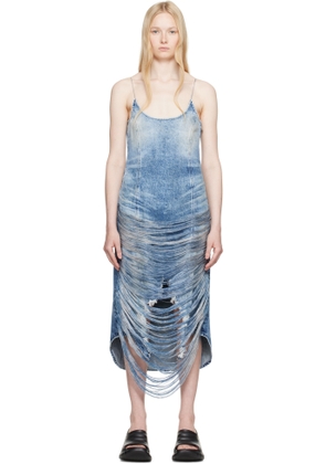 Diesel Blue De-Dra-Fsg Denim Midi Dress