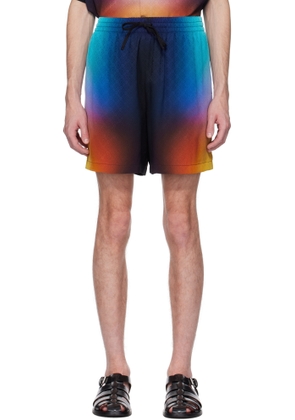 Casablanca Multicolor Gradient Silk Shorts