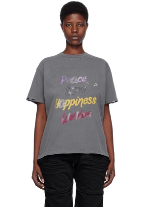 We11done Gray Lettering T-Shirt