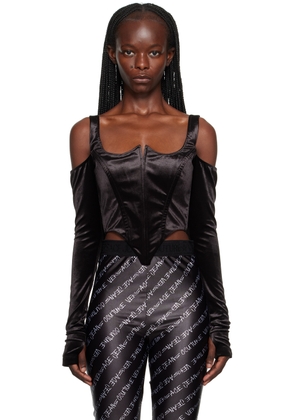Versace Jeans Couture Black Cutout Blouse