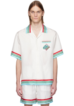 Casablanca White 'Casa Way' World Series Silk Shirt