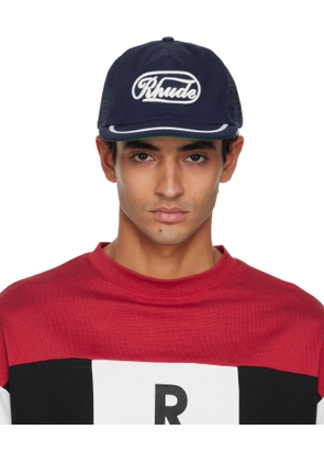 Rhude Navy 'Rhude' Patch Trucker Cap