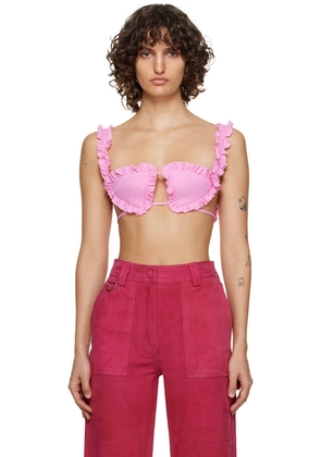 The Attico Pink Glory Bra