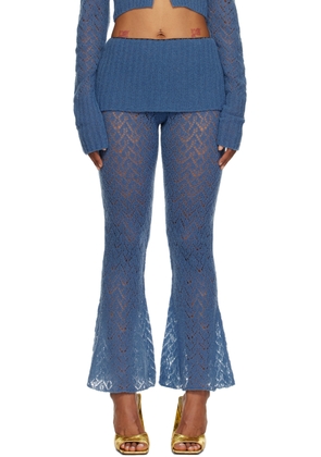 JUNEYEN Blue Hollow Out Trousers