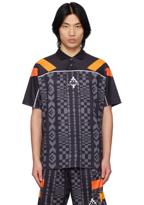 Marcelo Burlon County of Milan Black Kappa Edition AOP Folk Polo