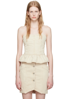 Isabel Marant Etoile Beige Solizinia Denim Camisole