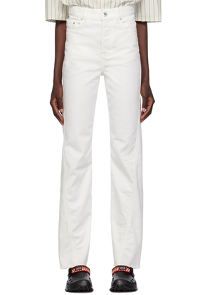 Lanvin White Twisted Jeans