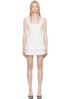 GUIZIO White Raphelle Eyelet Minidress