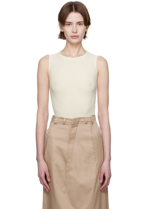 MM6 Maison Margiela Beige Lycra Jersey Bodysuit
