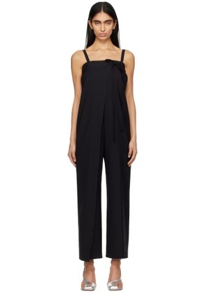 MM6 Maison Margiela Black Tailoring Wool Canvas Trouser Jumpsuit