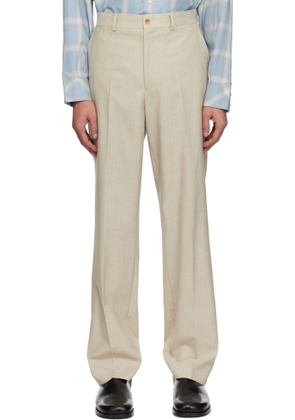 Carter Young Beige Flat Front Trousers