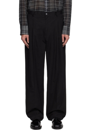Carter Young SSENSE Exclusive Black Pleated Trousers