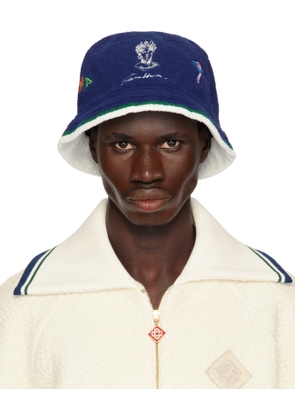 Casablanca Navy Patch Bucket Hat