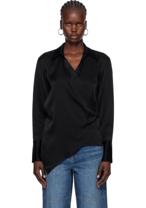 Helmut Lang Black Relaxed Wrap Shirt