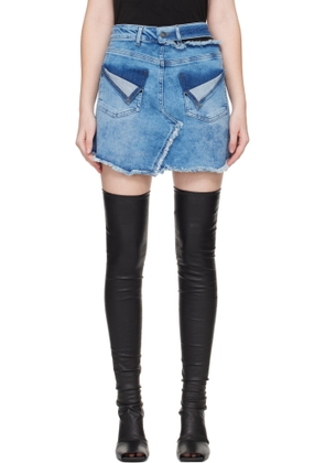 Ottolinger Blue Reversed Denim Miniskirt