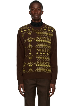 Yuki Hashimoto Brown & Yellow Cashmere Warehouse Sweater