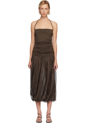 Belle Anna Brown Willow Midi Dress