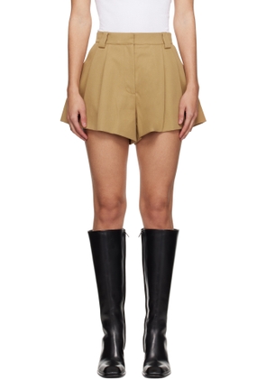 Alexander Wang Beige High-Waist Flared Shorts