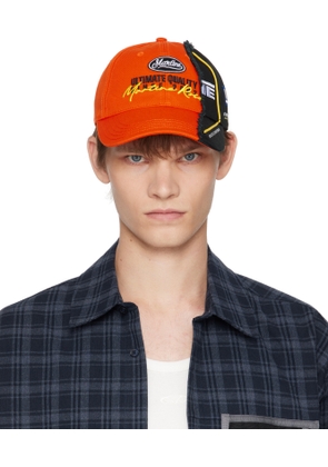 Martine Rose Orange & Black Collage Cap