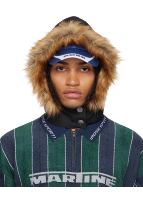 Martine Rose Black & Blue Parka Cap