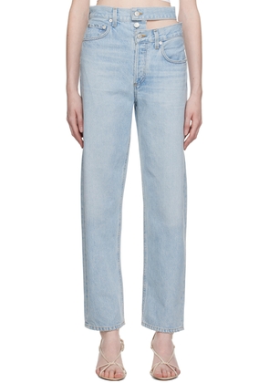 AGOLDE Blue Broken Waistband Jeans