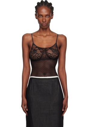 Yasmine Eslami Black Tina Bodysuit
