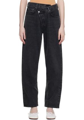 AGOLDE Black Criss Cross Jeans