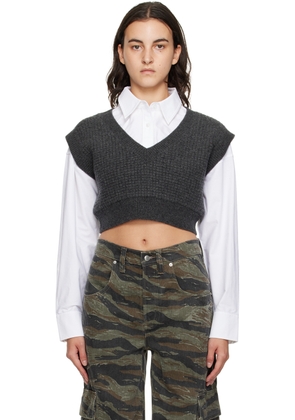 alexanderwang.t Gray & White Layered Shirt