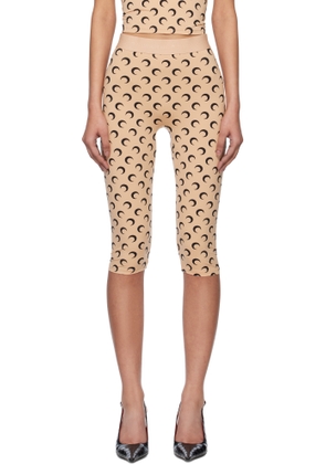 Marine Serre SSENSE Exclusive Tan Recycled Moon Jersey Capri Leggings