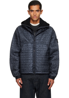 Stone Island Navy 4100023 Crinkle Reps NY Quilted-TC Jacket