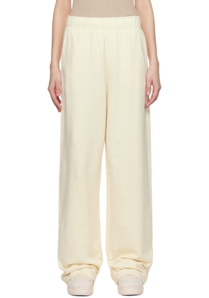 Moncler Off-White Wide Leg Cotton Sweatpants