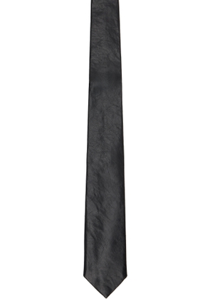 OUR LEGACY Black Real Fake Leather Tie