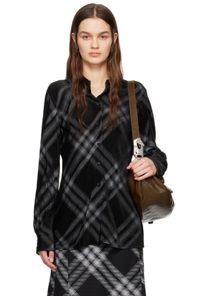Burberry Black Check Shirt