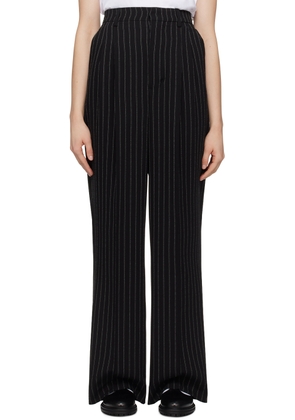 AMI Paris Black Stripe Trousers