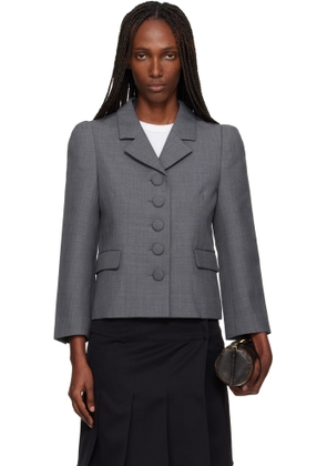 SHUSHU/TONG Gray Lapel Short Blazer