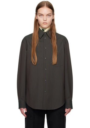 Burberry Brown Striped Shirt