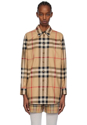 Burberry Beige Check Shirt