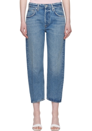 Citizens of Humanity Blue Dahlia Bow Leg Baby Roll Jeans