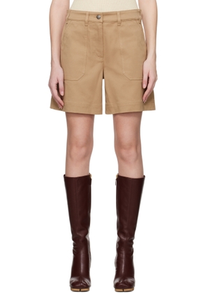 Moncler Tan Cotton Gabardine Bermuda Shorts