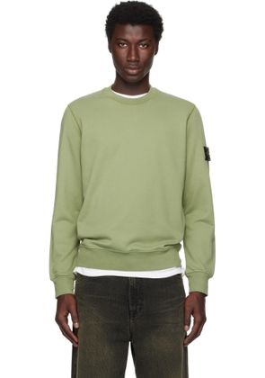 Stone Island Green 6100044 Organic Cotton Fleece Sweatshirt
