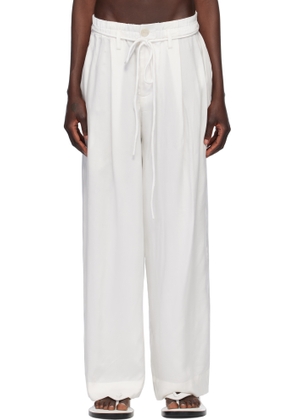 Lauren Manoogian White Sanded Trousers