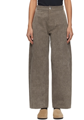 Lauren Manoogian Taupe Canvas Trousers