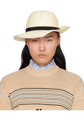 Valentino Garavani Off-White Large Brim Panama Hat