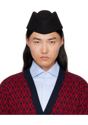 Valentino Garavani Black Wool Cap