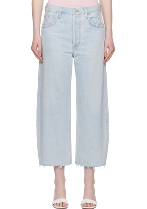 Citizens of Humanity Blue Ayla Raw Hem Crop Jeans