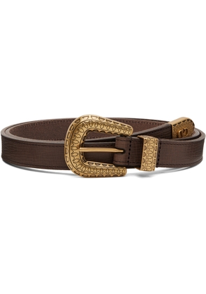 Valentino Garavani Brown VLogo Signature Calfskin Belt
