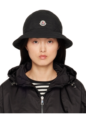 Moncler Black Quilted Bucket Hat