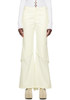 Dion Lee Off-White Drape Trousers