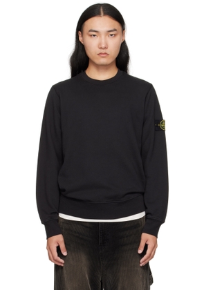 Stone Island Black 6100060 Organic Cotton Fleece Sweatshirt